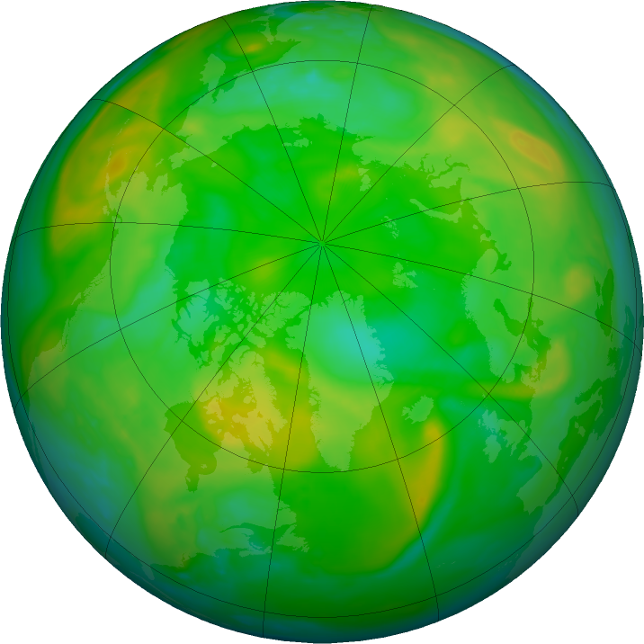 Arctic ozone map for 27 June 2023